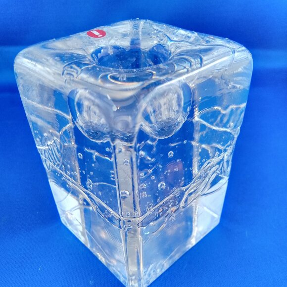 Vtg Iittala Arkipelago Glass Candle Taper Holder by Timo Sarpaneva Finland 3 1/4 - Picture 1 of 7